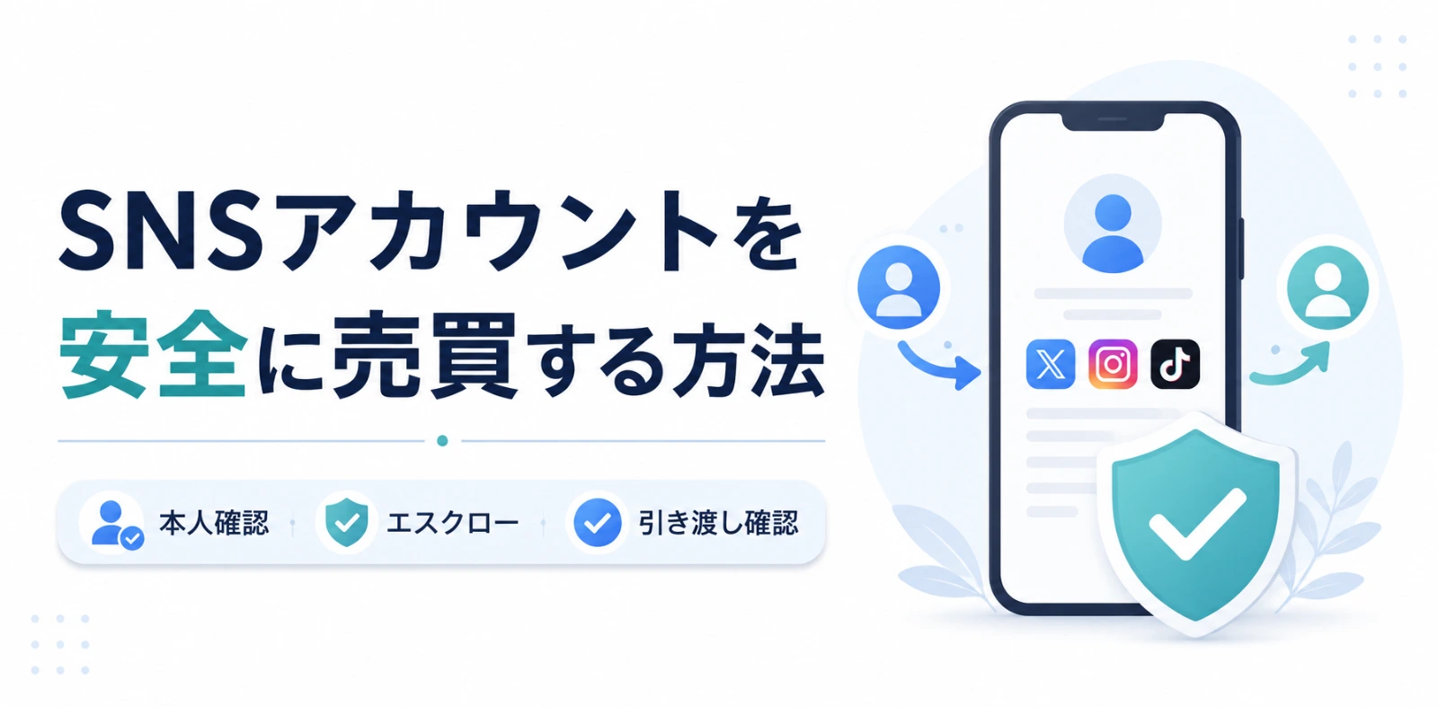 SNSアカウントを安全に売買する方法｜本人確認・エスクロー・引き渡し確認のポイント