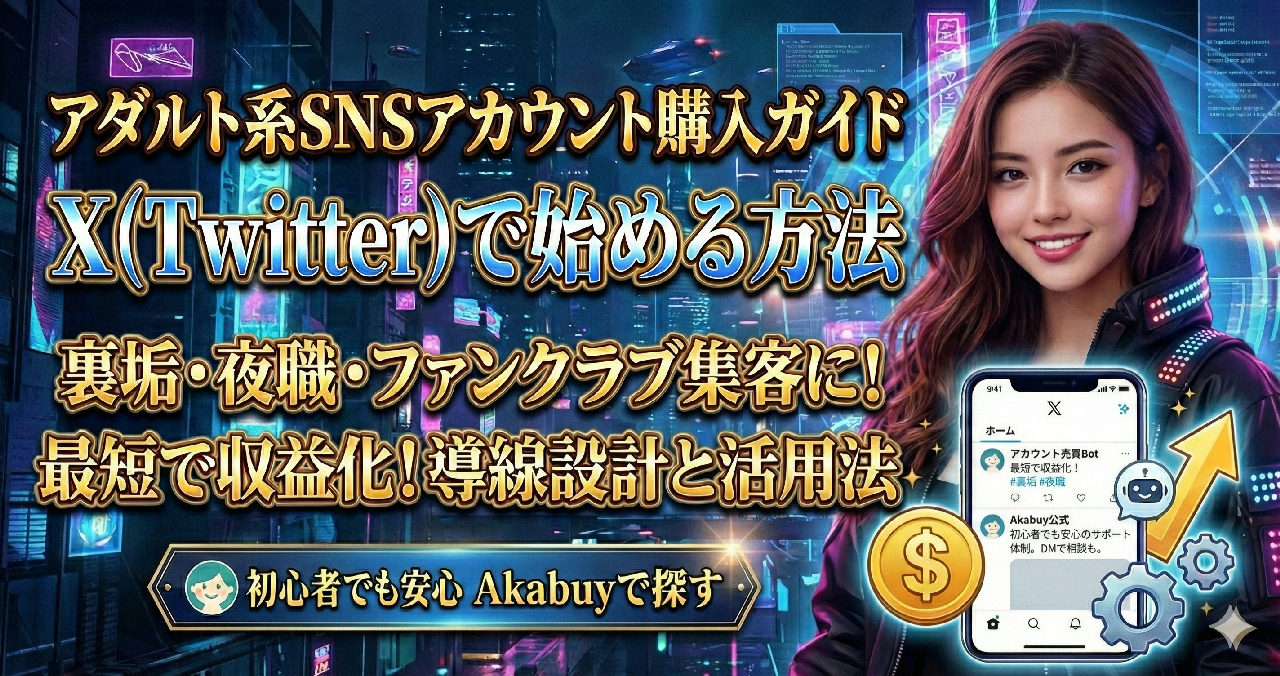 アダルト系SNSアカウント購入ガイド|X(Twitter)で始める方法
